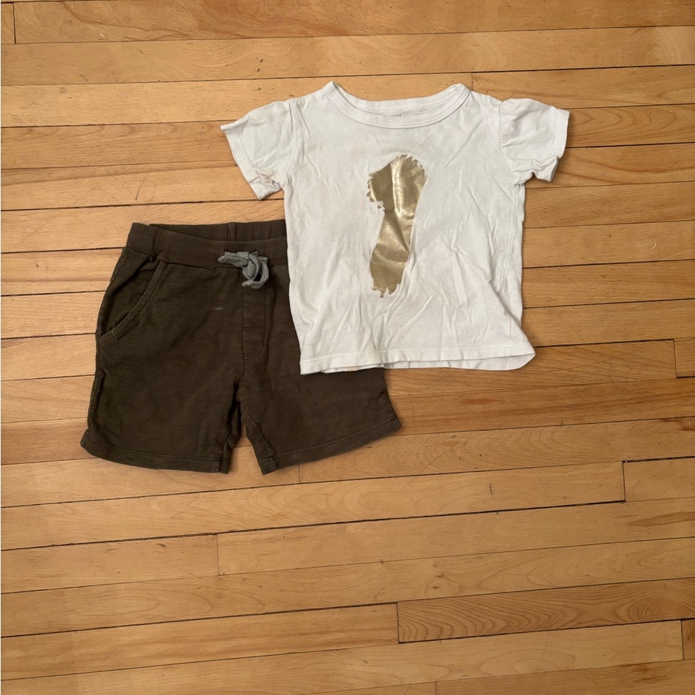 Mini Mioche Birthday Tee and Shorts Sz 1